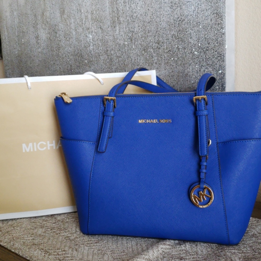 Blue Micheal Kors Purse